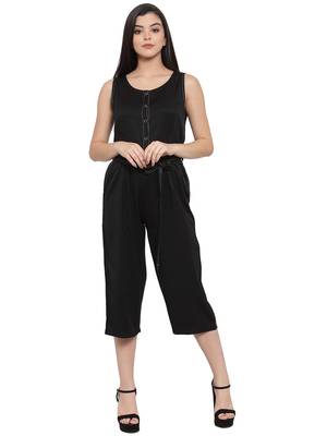 Black woven modal long-tops 1