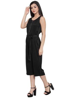 Black woven modal long-tops 2