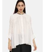 White Sequen Short Top