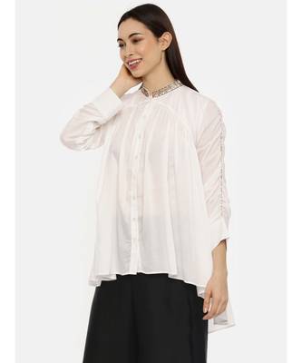 White Sequen Short Top 3