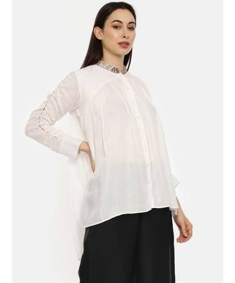 White Sequen Short Top 4
