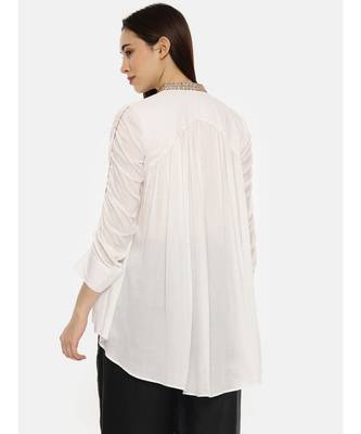 White Sequen Short Top 5