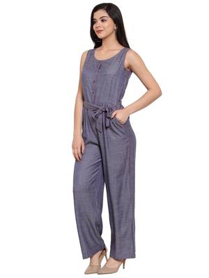 Blue woven modal long-tops 2