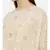 Beige Ivory Silk Embroidered Top