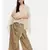 Beige Ivory Silk Embroidered Top