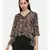 Brown Printed Sequin Top