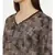Brown Printed Sequin Top