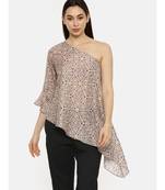 Off Shoulder Silk Printed Top