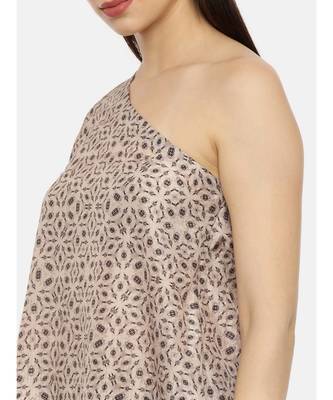 Off Shoulder Silk Printed Top 2