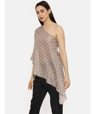 Off Shoulder Silk Printed Top 3