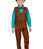 fourfolds boy's orange 3-piece suit
