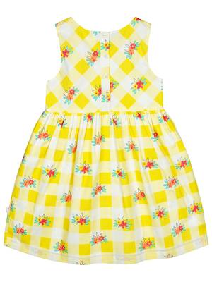 Budding Bees Girls Yellow Floral Dress 2