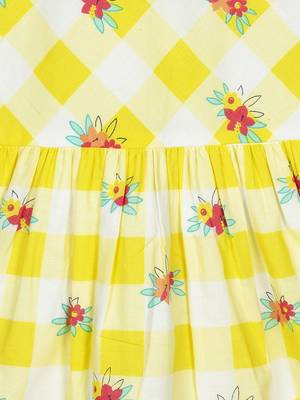 Budding Bees Girls Yellow Floral Dress 3