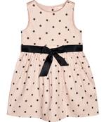 Budding Bees Girls Peach Polka Dress