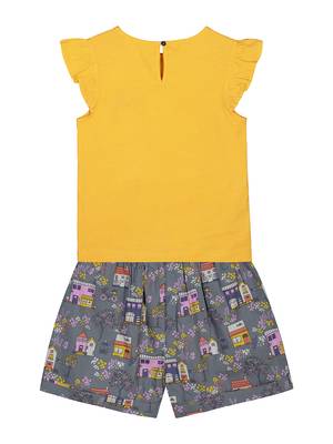Budding Bees Girls Lemon Embroidered Nightsuit 2