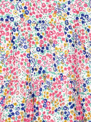Budding Bees Girls Pink Neon Floral Dress 3