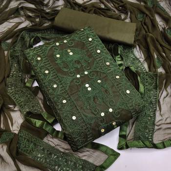 Divaastha Green Cotton Embroidered Aari Work Salwar Kameez 1