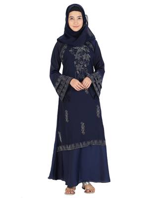 Blue brasso nida abaya 1