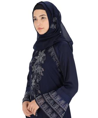 Blue brasso nida abaya 4