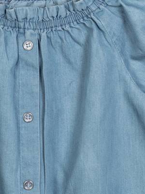 Budding Bees Girls Blue Denim Blouse Blue 3
