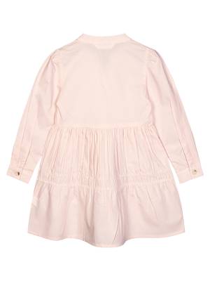 Budding Bees Girls Pink Solid Shirt Dress 2