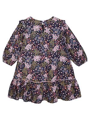 Budding Bees Girls Blue Floral Dress 2