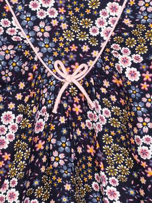 Budding Bees Girls Blue Floral Dress 3
