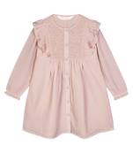 Budding Bees Girls Pink Smocking Dress