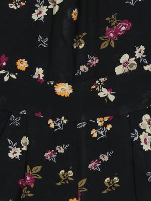 Budding Bees Girls Black Floral Jumpsuit 3
