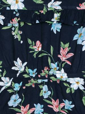 Budding Bees Girls Blue Cold Shoulder Jumpsuit 3