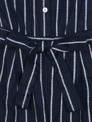 Budding Bees Girls Blue Striped Jumpsuit 3