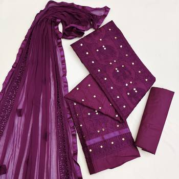 Divaastha Purple Cotton Aari Sequence Work Salwar Kameez 2