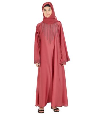 Pink brasso nida abaya 1