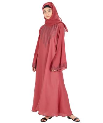 Pink brasso nida abaya 4