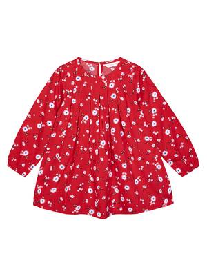 Budding Bees Girls Red Floral Top 1