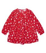 Budding Bees Girls Red Floral Top