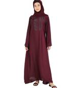 Maroon brasso nida abaya