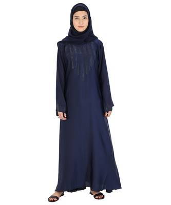 Blue brasso nida abaya 1