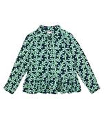 Budding Bees Girls Blue Floral Top