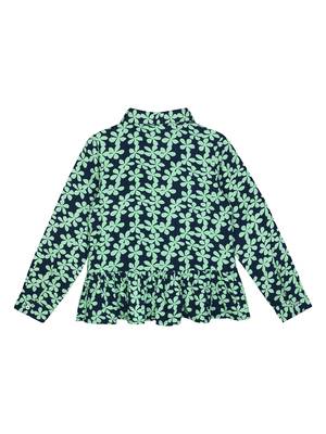 Budding Bees Girls Blue Floral Top 2