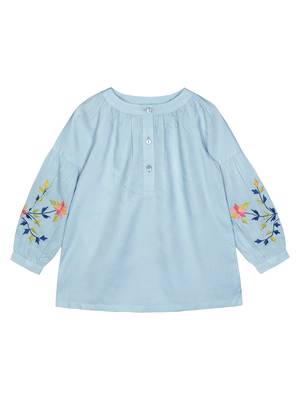 Budding Bees Girls Sky Blue Top with Legging Top 3