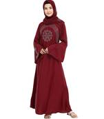 Maroon brasso nida abaya