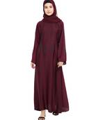 Maroon brasso nida abaya