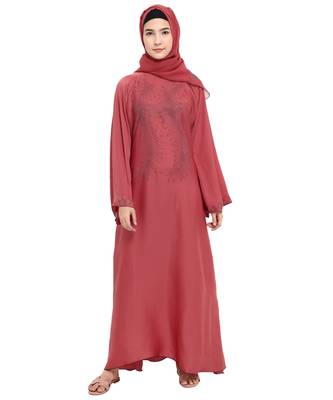 Pink brasso nida abaya 1