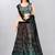 green embroidered velvet lehenga-choli with dupatta