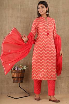 Pink printed cotton ethnic-kurtis 4