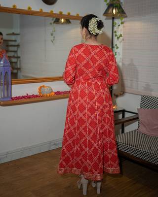 Red embroidered cotton ethnic-kurtis 2