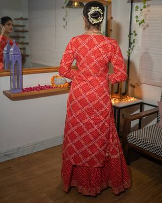 Red embroidered cotton ethnic-kurtis 2
