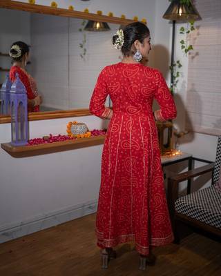 Red embroidered cotton ethnic-kurtis 2