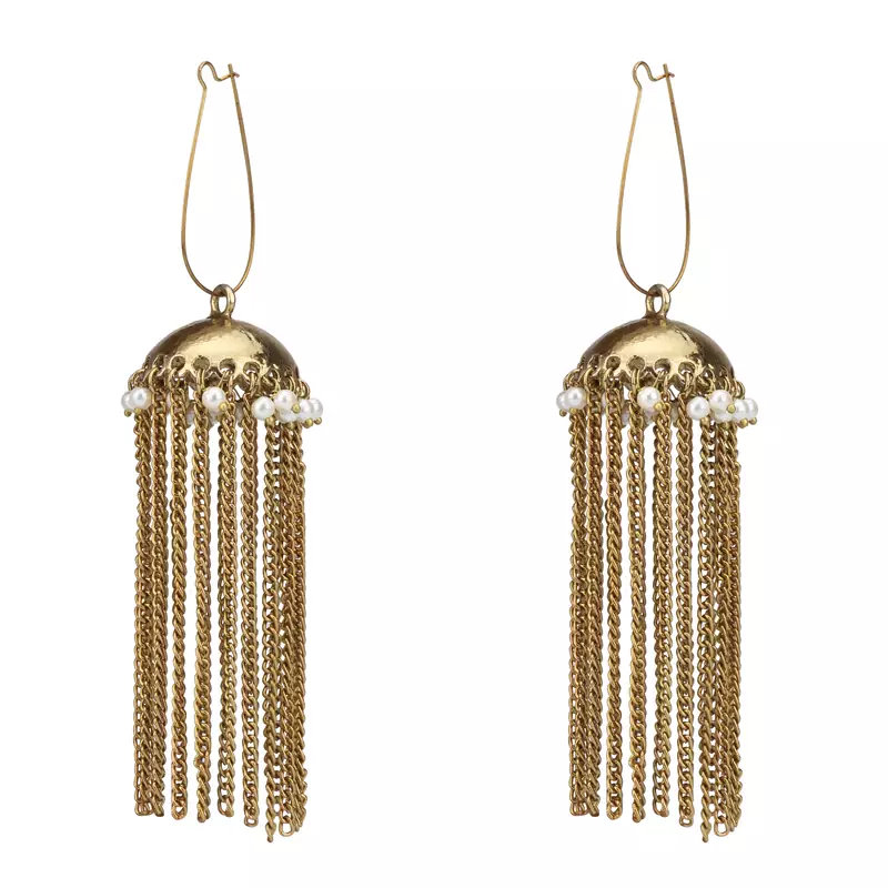 White jhumkas